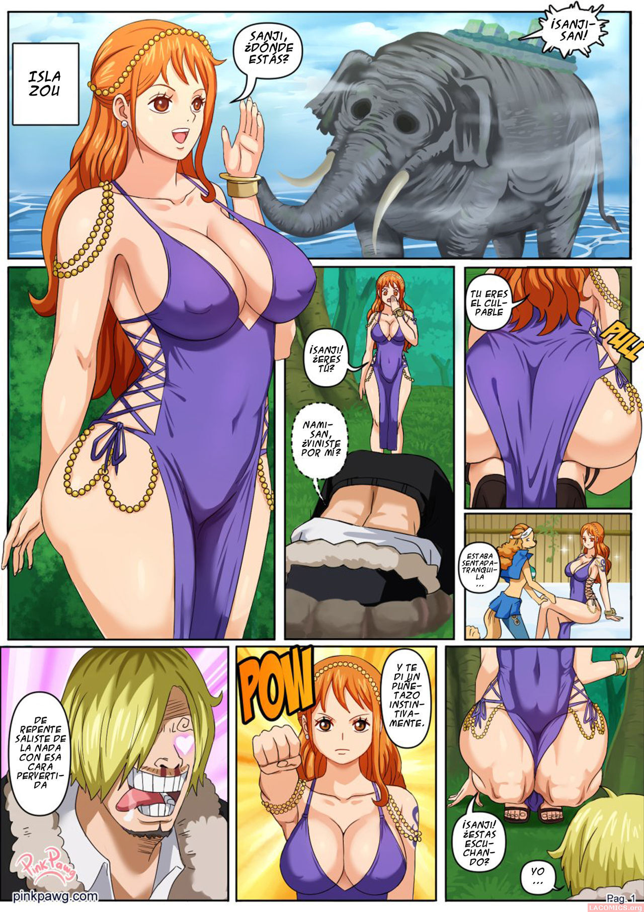 Pink Pawg Nami in Zou Island Extras One Piece Free X Comics.